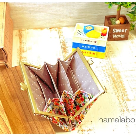 【HA-2064】ハートネコ太の口金 12cm浮き足(アンティークゴールド)