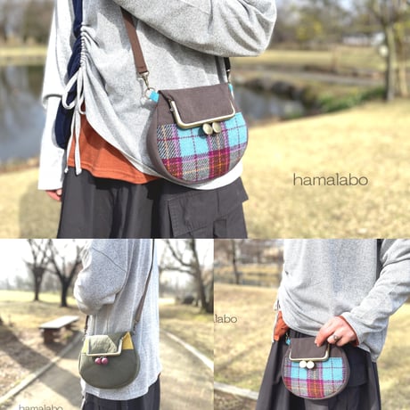 【HA-2415】12cm角型口金/インカローズ玉/アンティークゴールド