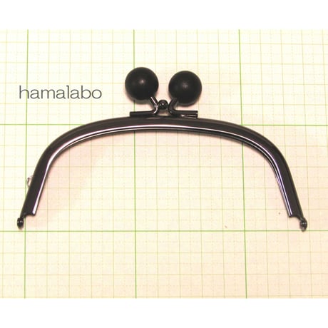 復活販売！【HA-329】12.5cm/くし型(黒色の木玉×ブラック)