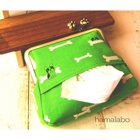 【HA-2298】12cm角型口金/ジュエリー玉(クリア色)/ゴールド