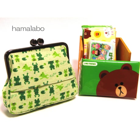 【KT-1058】がま口ティッシュinポーチの型紙＆レシピ【12cm/角型用】