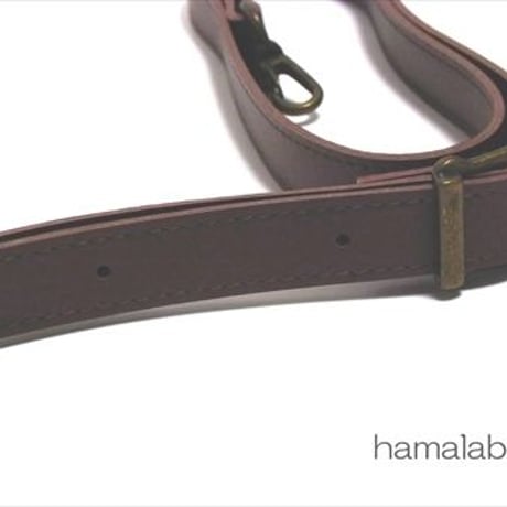 【HA-516】がま口バッグ用の肩下げ(ショルダーベルト茶色)-太め-アンティーク金具