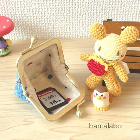【HA-2501】5.5cm口金(少し足長)/ナツメひねり(ゴールドサティーナ)　5本セット