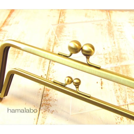 【HA-2082】親子口金18cm(アメ玉×アンティークゴールド)