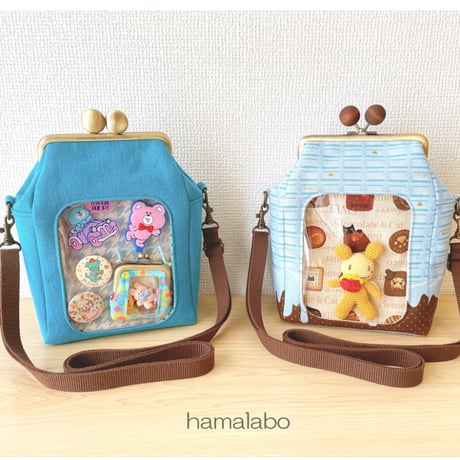 【HA-1941】12cm/角型(紺色の木オーバル×アンティーク)