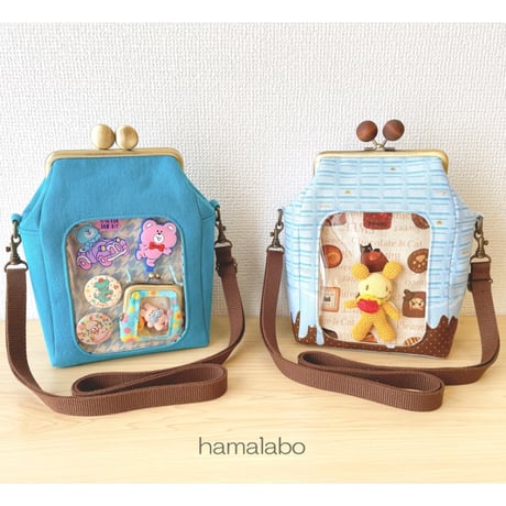 【HA-2415】12cm角型口金/インカローズ玉/アンティークゴールド