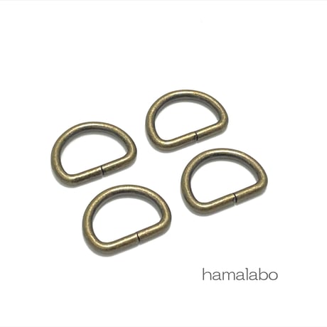 【HA-707】Dカン(15mm幅)×4個入り(アンティークゴールド)