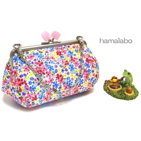 在庫調整で今だけ50％引き！【KT-1053】がま口ミニ俵型ポーチの型紙＆レシピ【13.5cm用】