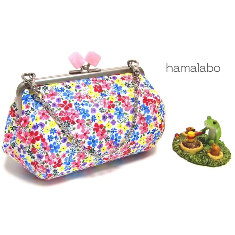 在庫調整で今だけ50％引き！【KT-1053】がま口ミニ俵型ポーチの型紙