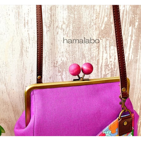 【KT-2093】縦長版！がま口ポケットショルダーバッグ(ミニ)の型紙＆レシピ【18cm/角型用】