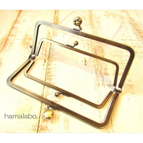 【HA-2090】親子口金18cm(肉球×アンティークゴールド)