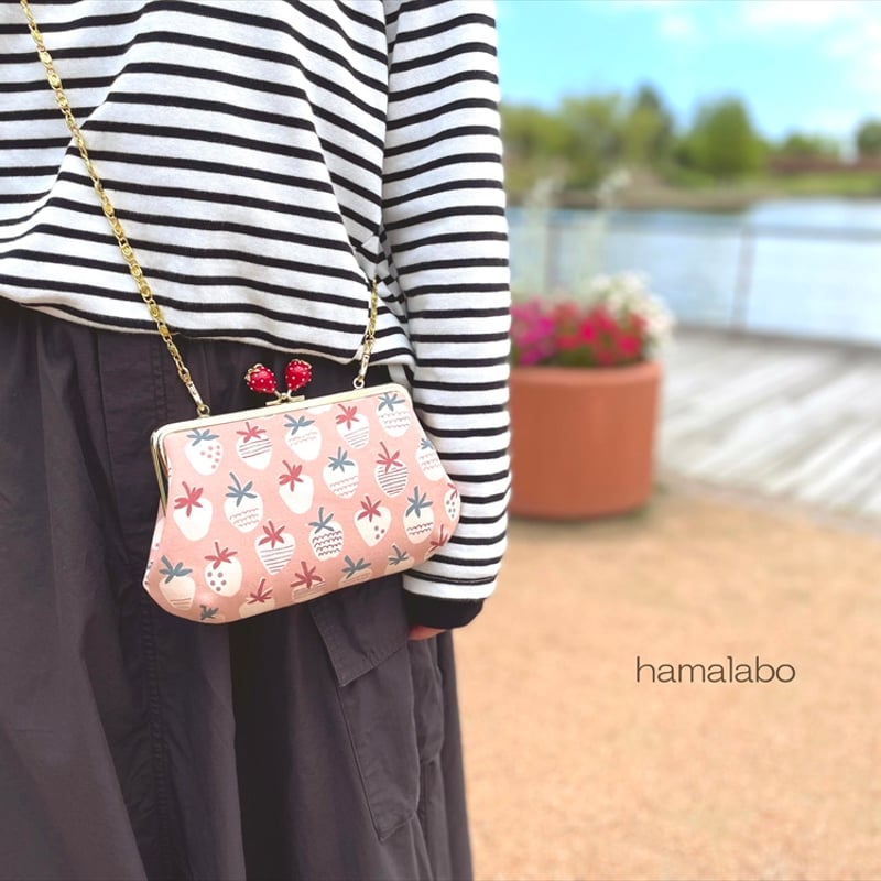 KT-2136】シンプルで可愛い♪ぽってり型がま口ポーチの型紙＆レシピ