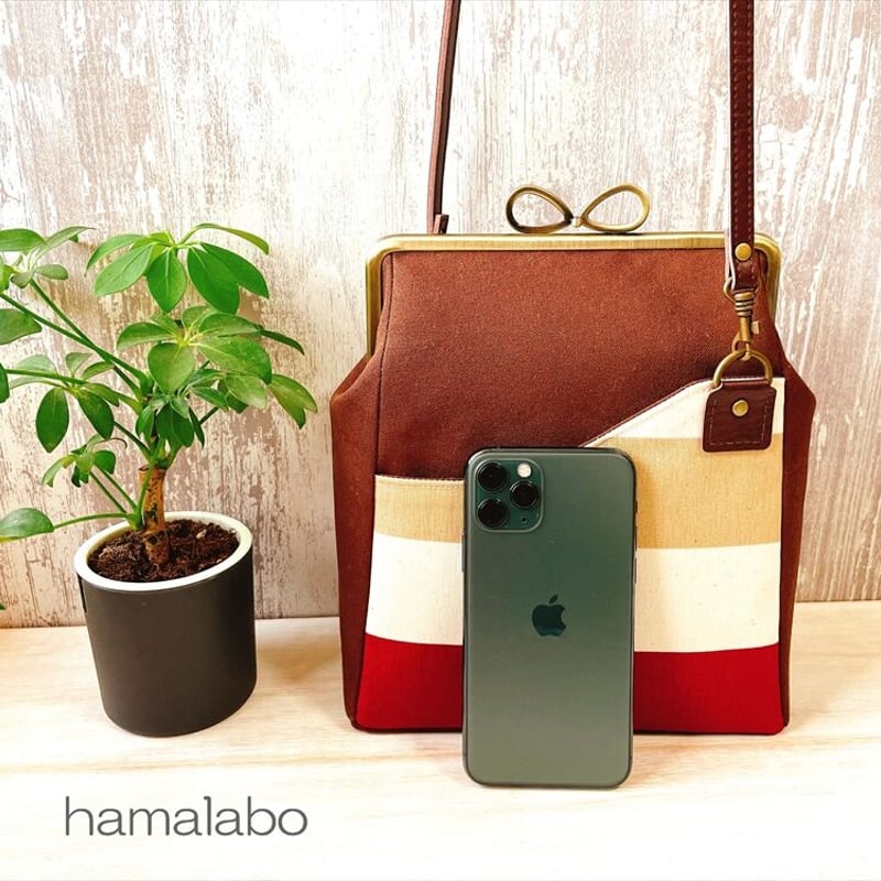 KT-2093】縦長版！がま口ポケットショルダーバッグ(ミニ)の型紙