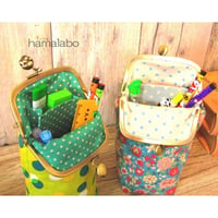 【KT-2039】自立する！がま口ペンケース(縦型)の型紙＆レシピ【9.9cm/くし型用】
