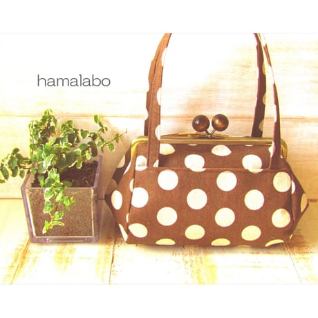 非売品の蔵出し販売！【HA-1816】ネコカン口金/(木玉×横ネコカン)/18cm角型(アンティークゴールド)・カン付き