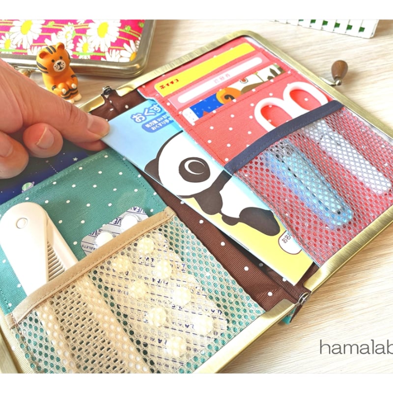 KT-2135】【横開き】メッシュ式がま口マルチケースの型紙＆レシピ