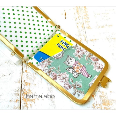 【KT-2111】【横開き】がま口パスケース＆カードケースの型紙＆レシピ【7.5cm(足長タイプ)/角型用】