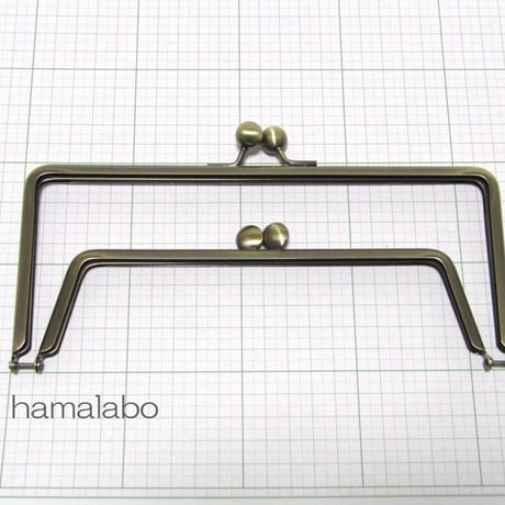 【HA-1532】親子口金 22cm角型(アメ玉×碁石)