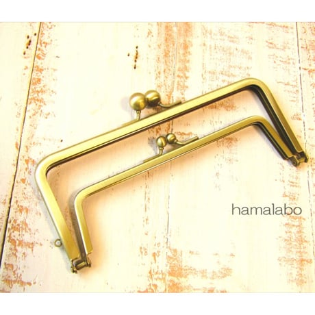 【HA-2082】親子口金18cm(アメ玉×アンティークゴールド)