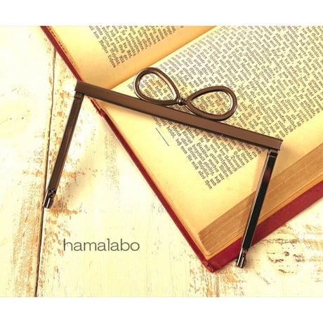 【HA-1797】12cm浮き足口金/(新リボン×ブラック)