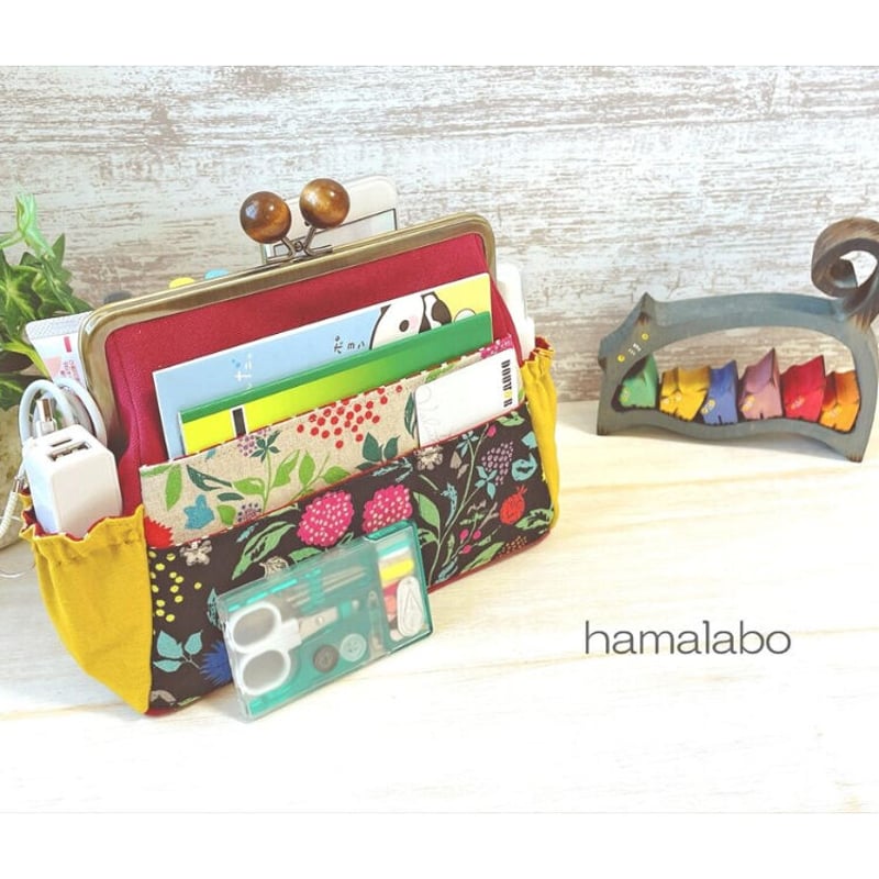 ※ぶちゃらてぃ出品※ANTEPRIMA ミニバッグ がま口リボン ミニがま口ポーチ リバティプリント/DDintex