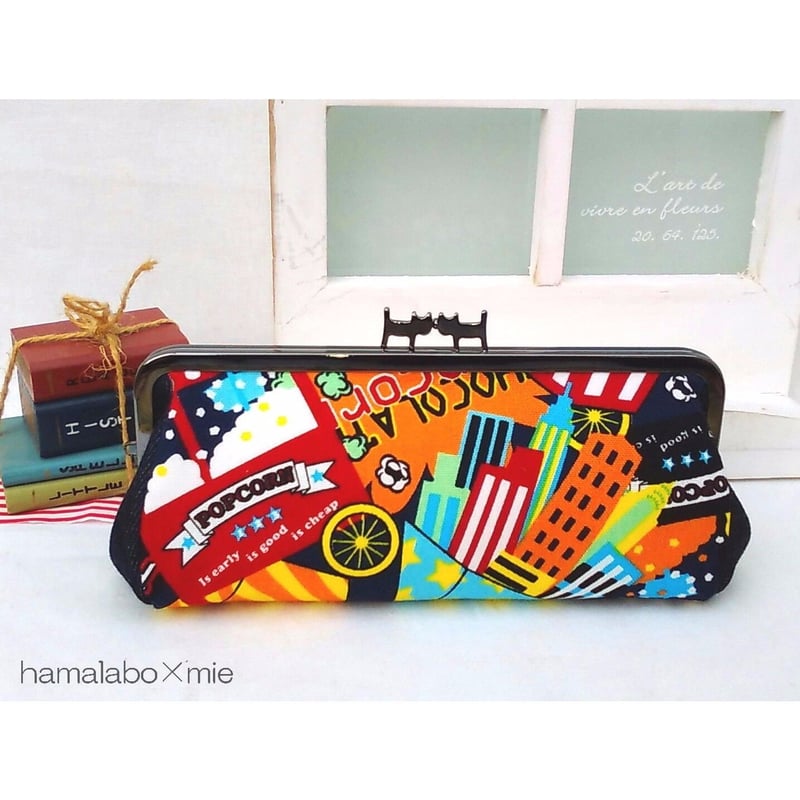 KT-1003】がま口メガネ＆ペンケースの型紙＆レシピ【16.5cm用