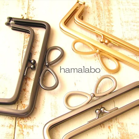 【HA-1889】親子口金12cm(新リボン×ソフトシルバー)