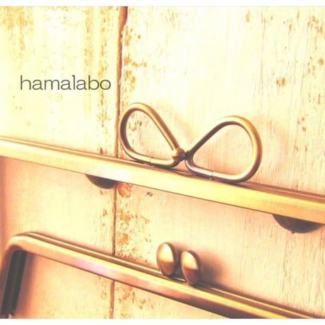 ☆特価☆【HA-1684】親子口金 22cm角型(リボン×碁石)アンティークゴールド