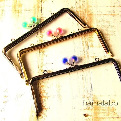<廃盤予定>【HA-1637】18cm/角型(スモーク玉レッド×ゴールド)・カン付き