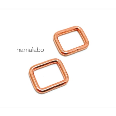 【HA-668】お得な大容量パック！角カン 18mm幅×20個入り(ローズゴールド・ピンクゴールド)