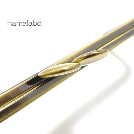 特価！【HA-2295】24cm角型口金/とても大きな碁石/アンティークゴールド/＋(プラス)