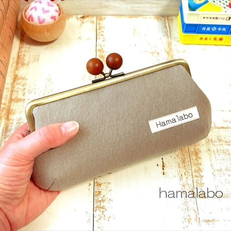 【HA-2019】16.5cm木玉/角型(茶色の木キューブ×アンティークゴールド)