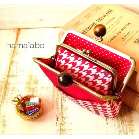 【HA-2282】親子口金 12cm(リス×茶色のどんぐり)アンティークゴールド