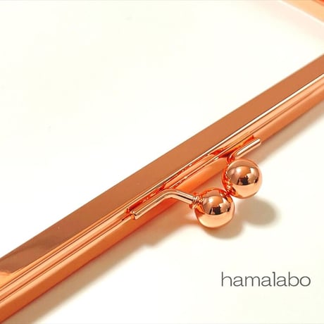 大特価品！【HA-1953】<BOX型がま口>専用の口金18.5cm(ローズゴールド-ピンクゴールド)