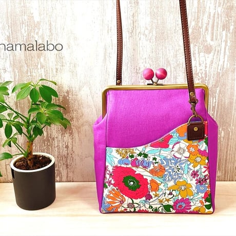 廃盤予定【HA-1670】ネコカン口金/(肉球×横ネコカン)/18cm角型(アンティークゴールド)・カン付き