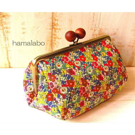 【HA-461】18cm角型の口金(トランプ×アンティークゴールド)・カン付き