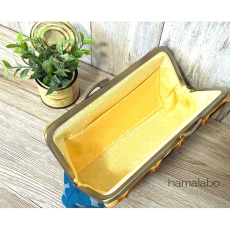 【KT-2109】シンプル版(基本型)！がま口クラッチバッグの型紙＆レシピ【24cm/角型用】