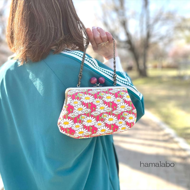 KT-2136】シンプルで可愛い♪ぽってり型がま口ポーチの型紙＆レシピ