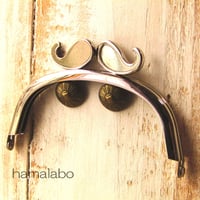 【HA-372】ヒゲ口金/10cmくし型(シルバー)