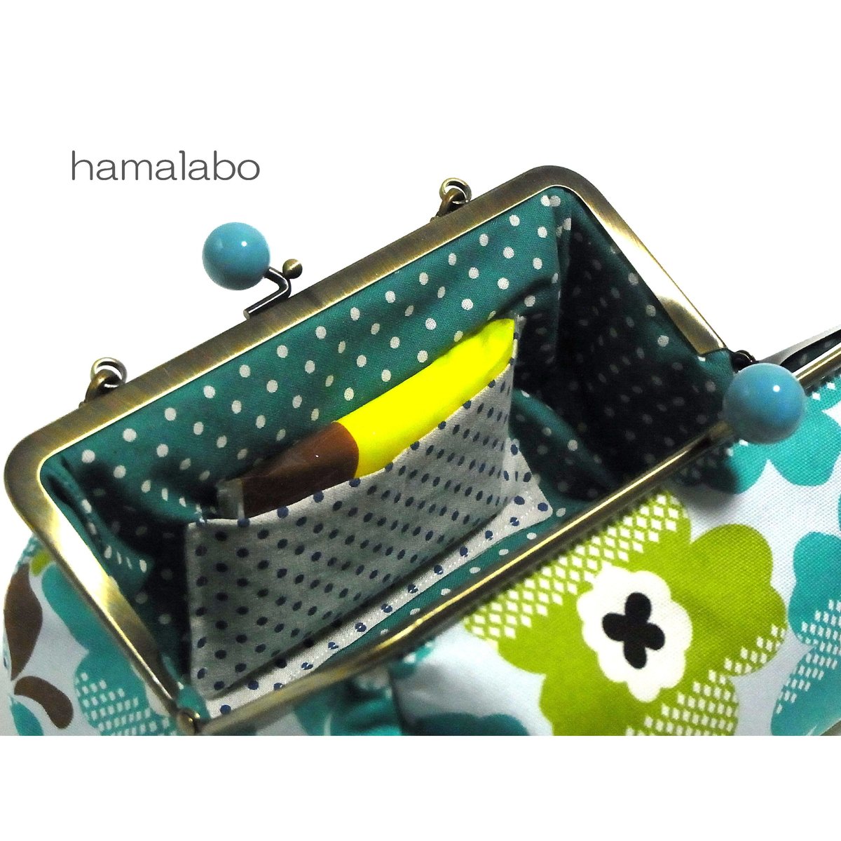 KT-1032】がま口俵型ポーチの型紙＆レシピ【18cm/角型用】 | Hamalabo-2
