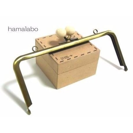 【HA-1212】18cm/角型(白玉×アンティークゴールド)・カン付き