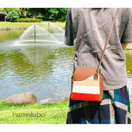 【KT-2093】縦長版！がま口ポケットショルダーバッグ(ミニ)の型紙＆レシピ【18cm/角型用】