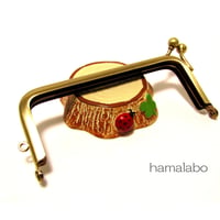 在庫調整で今だけ30％引き！【HA-b1164】<横ひねり>10cm/角型の口金(アンティークゴールド)
