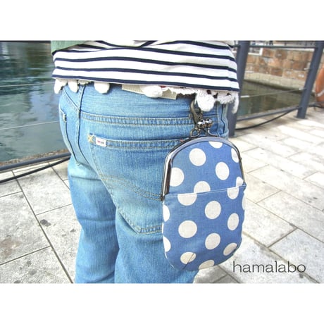 【KT-2006】がま口チョークポーチの型紙＆レシピ【12cm/くし型用】