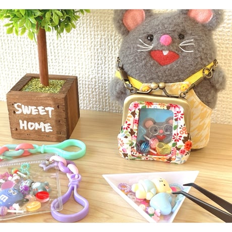 【KT-2156】超ミニサイズ！☆推しぬい＆推しドールが使う☆推し活がま口バッグの型紙＆レシピ【 5.5cm用】