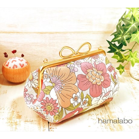 在庫調整で今だけ50％引き！【KT-1053】がま口ミニ俵型ポーチの型紙＆レシピ【13.5cm用】