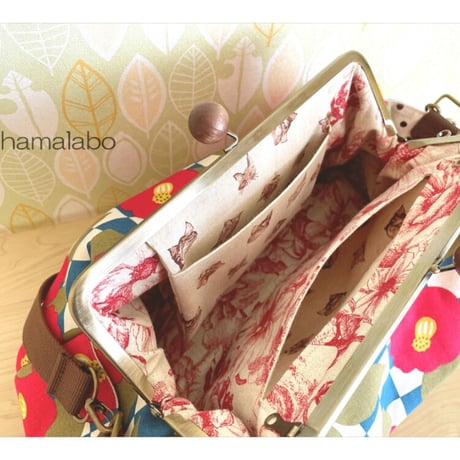 【KT-2113】<特大サイズ>タック入りがま口バッグの型紙＆レシピ【27cm/角型用】