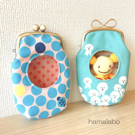 【HA-2280】9.9cmくし型口金/リス×茶色のどんぐり/アンティークゴールド