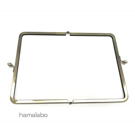 【HA-2414】17.7cm角型口金/ナツメひねり/アンティークゴールド