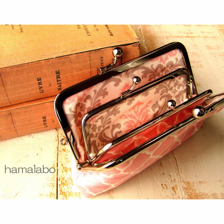 【HA-1112】親子口金 12cm(肉球×アンティークゴールド)